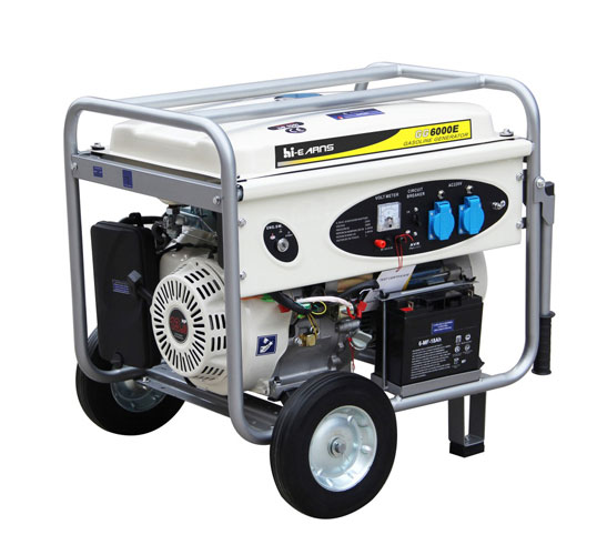 5KVA電啟動開架汽油發(fā)電機(jī)